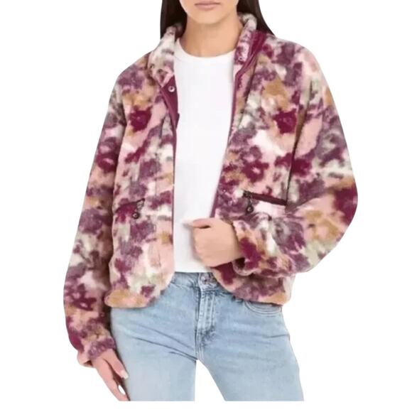 NWOT! Johnny Was Calme Printed Bamboo Blend Floral Fleece Jacket - Size XL - Picture 1 of 8